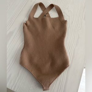 Abercrombie & Fitch Cross Back Sweater Knit Bodysuit